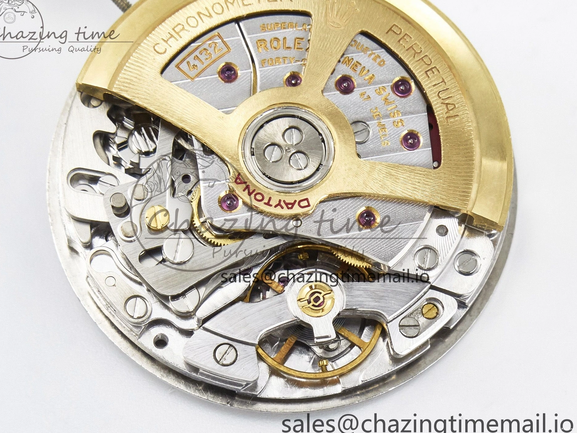 MiroTime 0301 ZeroBulk Custom Modded Daytona DD4132 VSV Super Clone 28800 VPH Automatic Movement (Silver Color) 479
